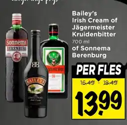 Vomar Voordeelmarkt Bailey's irish cream of jägermeister kruidenbitter of sonnema berenburg aanbieding