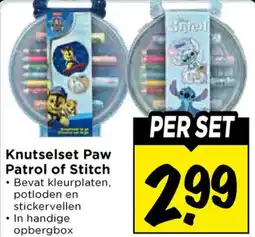 Vomar Voordeelmarkt Knutselset Paw Patrol of Stitch aanbieding