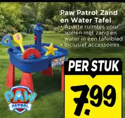 Vomar Voordeelmarkt Paw Patrol Zand en Water Tafel aanbieding