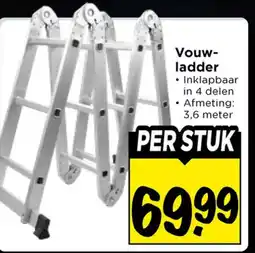 Vomar Voordeelmarkt Vouwladder aanbieding