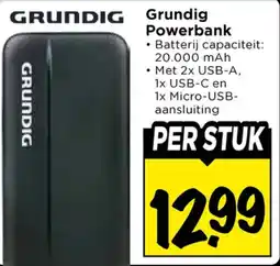 Vomar Voordeelmarkt Grundig Powerbank aanbieding