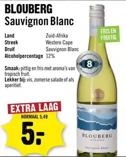 Dirck 3 Blouberg sauvignon blanc aanbieding