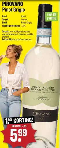 Dirck 3 Pirovano pinot grigio aanbieding