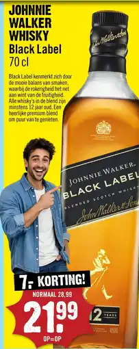 Dirck 3 Johnnie walker whisky black label aanbieding