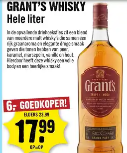 Dirck 3 Grant's whisky aanbieding