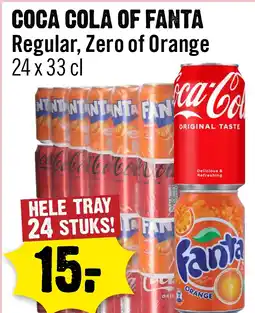 Dirck 3 Coca cola of fanta regular, zero of orange aanbieding