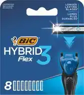 Bol.com BIC Hybrid 3 Flex - Scheermesjes - Voor Mannen - 3 Titanium Scheerbladen - 8 Navullingen aanbieding