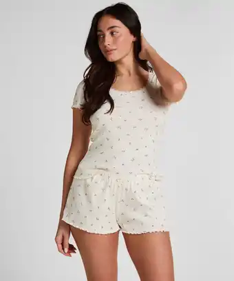 Hunkemoller Hunkemöller Daisy Pyjama Short Wit aanbieding