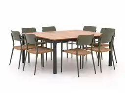 Kees Smit Bellagio Cino/Linosa 160x160cm dining tuinset 9-delig stapelbaar aanbieding