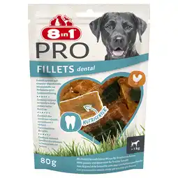Zooplus 2 x 80 g + 1 x 80 gratis! 8in1 Fillets hondensnack 3 x 80 g Dental aanbieding