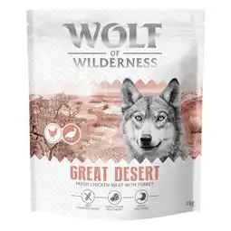 Zooplus Wolf of Wilderness Adult Great Desert Kalkoen - graanvrij - 1 kg: Nieuw Recept aanbieding