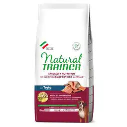 Zooplus Natural Trainer No Grain Adult Medium & Maxi met Forel - 12 kg aanbieding