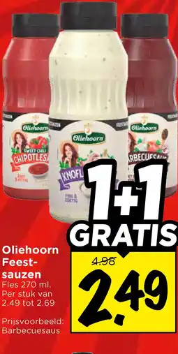 Vomar Voordeelmarkt Oliehoorn Feest- sauzen aanbieding