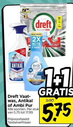 Vomar Voordeelmarkt Dreft Vaat- was, Antikal of Ambi Pur aanbieding