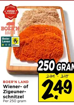 Vomar Voordeelmarkt BOER'N LAND Wiener- of Zigeuner- schnitzel aanbieding