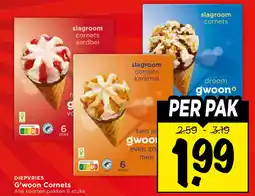 Vomar Voordeelmarkt DIEPVRIES G'woon Cornets aanbieding