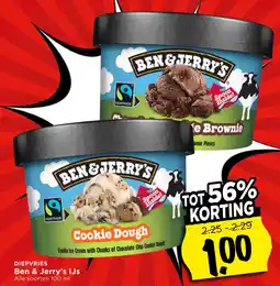 Vomar Voordeelmarkt DIEPVRIES Ben & Jerry's IJs aanbieding