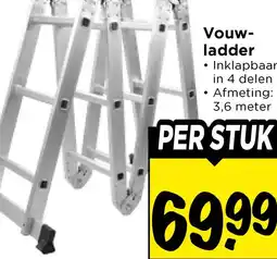 Vomar Voordeelmarkt Vouw- ladder aanbieding