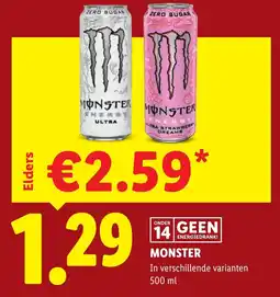 Lidl Monster Energy aanbieding