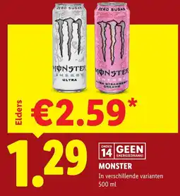 Lidl Monster Energy aanbieding