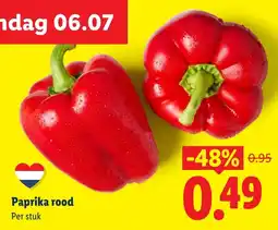 Lidl Paprika rood aanbieding