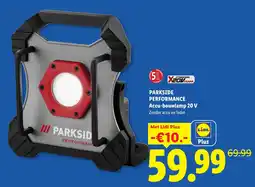 Lidl Parkside Performance Accu-bouwlamp 20 V aanbieding