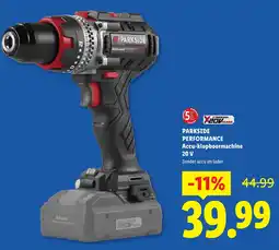 Lidl Parkside Performance Accu-klopboormachine 20V aanbieding