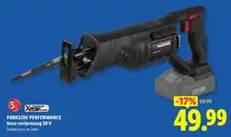 Lidl Parkside Performance Accu-reciprozaag 20 V aanbieding