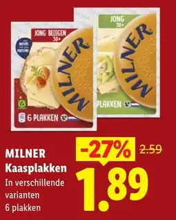 Lidl Milner kaasplakken aanbieding