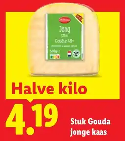 Lidl Stuk gouda jonge kaas aanbieding