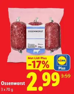 Lidl Ossenworst aanbieding