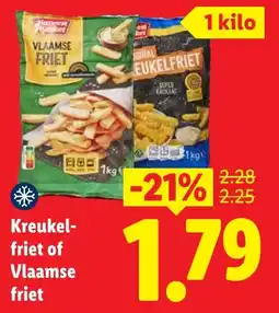 Lidl Kreukel friet of vlaamse friet aanbieding