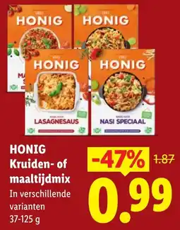 Lidl Honig kruiden of maaltijdmix aanbieding