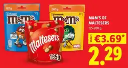 Lidl m&m's of maltesers aanbieding