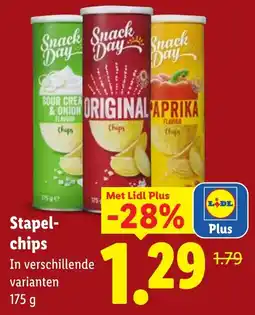 Lidl Stapel chips aanbieding