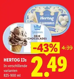 Lidl Hertog ijs aanbieding
