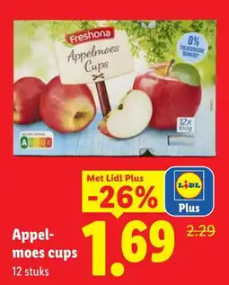 Lidl Appelmoes cups aanbieding