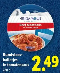 Lidl Rundvleesballetjes in tomatensaus aanbieding