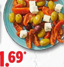 Lidl Gegrilde tomaten met olijven en feta aanbieding