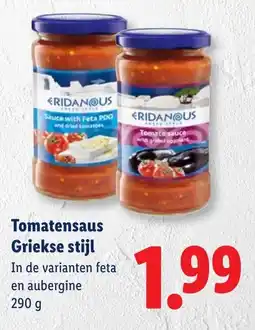 Lidl Eridanous Tomatensaus aanbieding