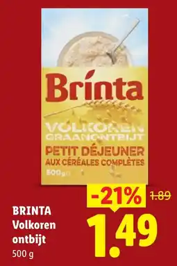 Lidl Brinta volkoren ontbijt aanbieding