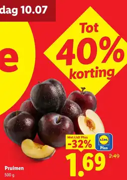 Lidl Pruimen aanbieding