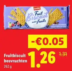 Lidl Fruitbiscuit bosvruchten aanbieding