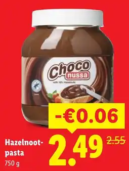 Lidl Hazelnootpasta aanbieding