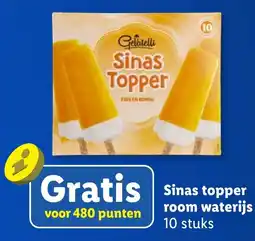 Lidl Sinas topper room waterijs aanbieding
