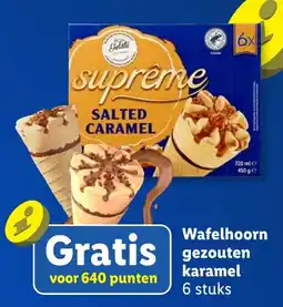 Lidl Wafelhoorn gezouten karamel aanbieding