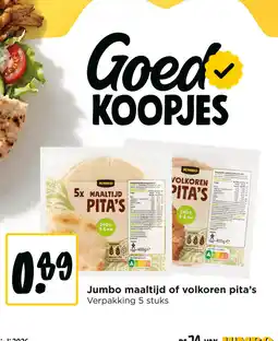 Jumbo Jumbo maaltijd of volkoren pita's aanbieding
