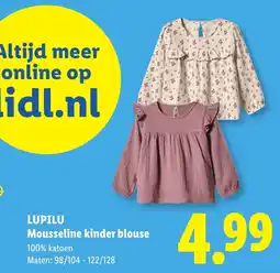 Lidl Lupilu Mousseline kinder blouse aanbieding