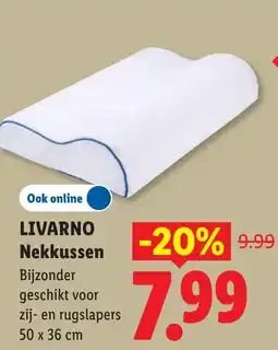 Lidl Livarno nekkussen aanbieding