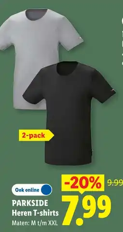 Lidl Parkside heren t-shirts aanbieding